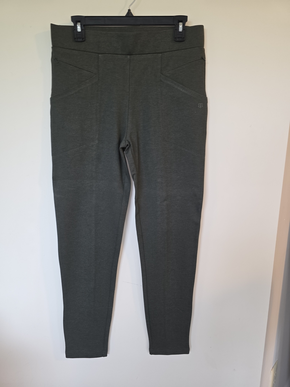 Betabrand Women Journey Dress Pant Yoga Pant Skinny Large Long Olive Green